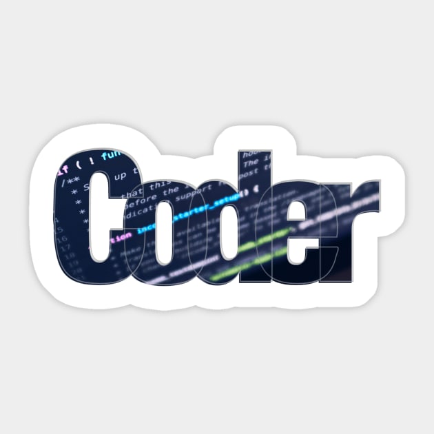 Coder Sticker by afternoontees